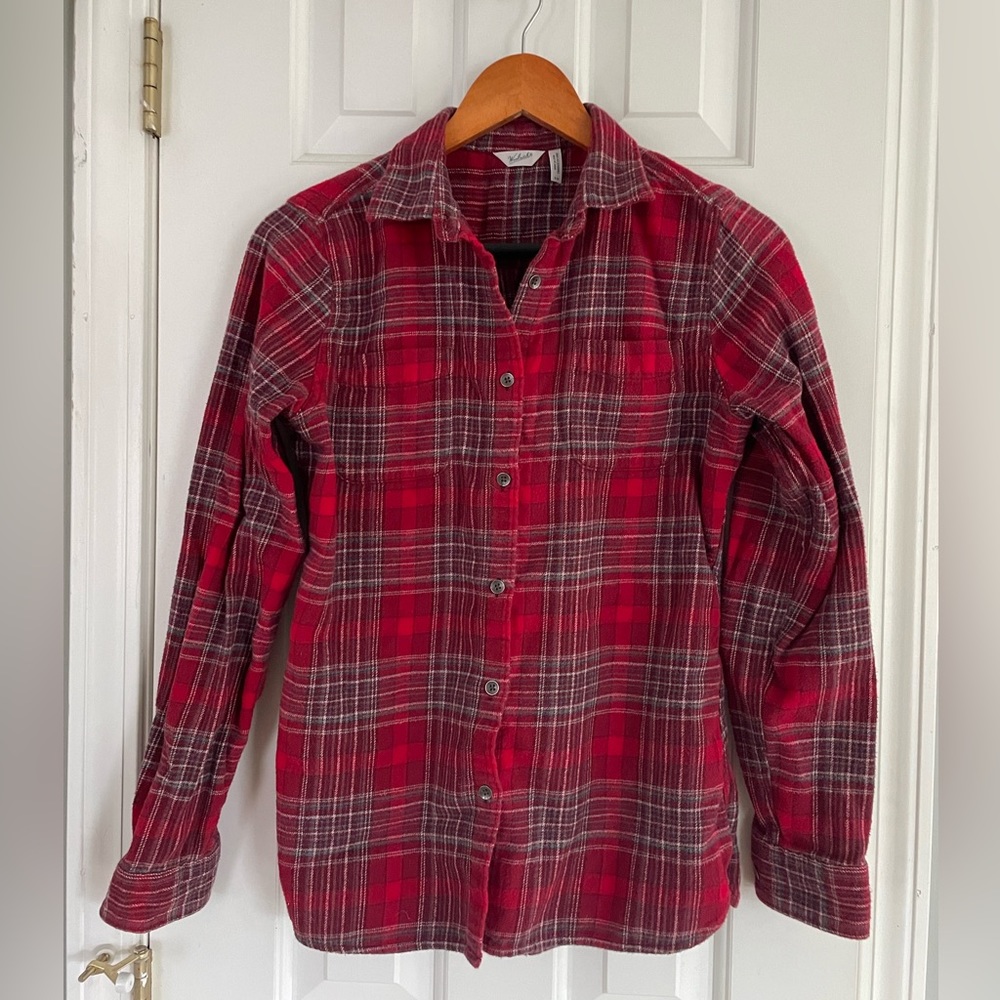 Woolrich Red Plaid Flannel, size small